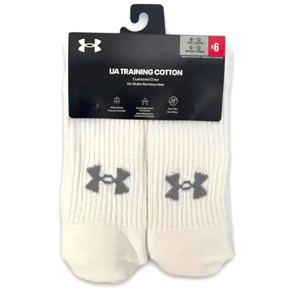 UNDER ARMOUR UA Training crew socks 6 pack pair